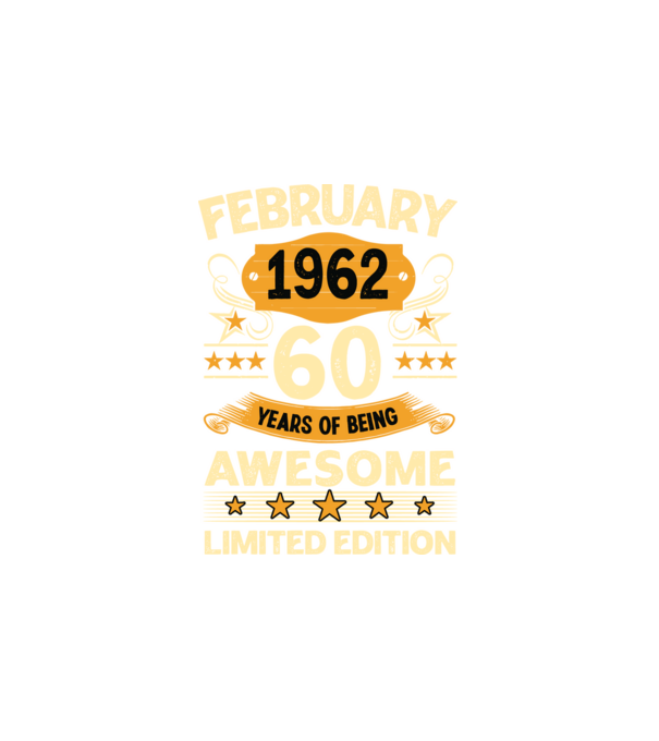 60 years of being limited edition_february minta fehér pólón