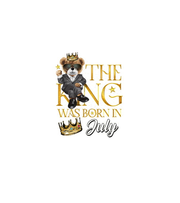 The king was born int JULY minta fekete pólón