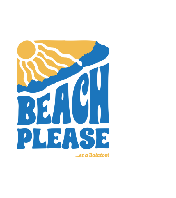 Beach Please, ez a Balaton! minta fehér pólón