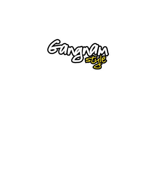 Gangnamstyle minta fehér pólón