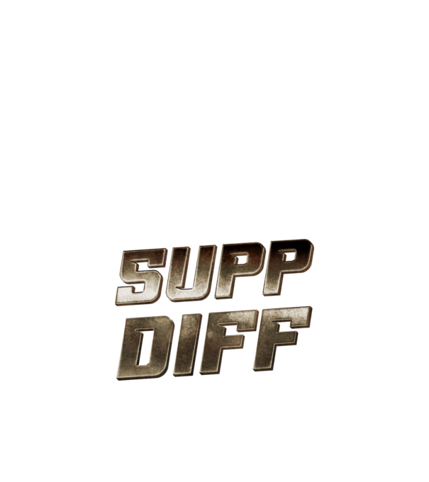 SUPP DIFF metalic minta fekete pólón