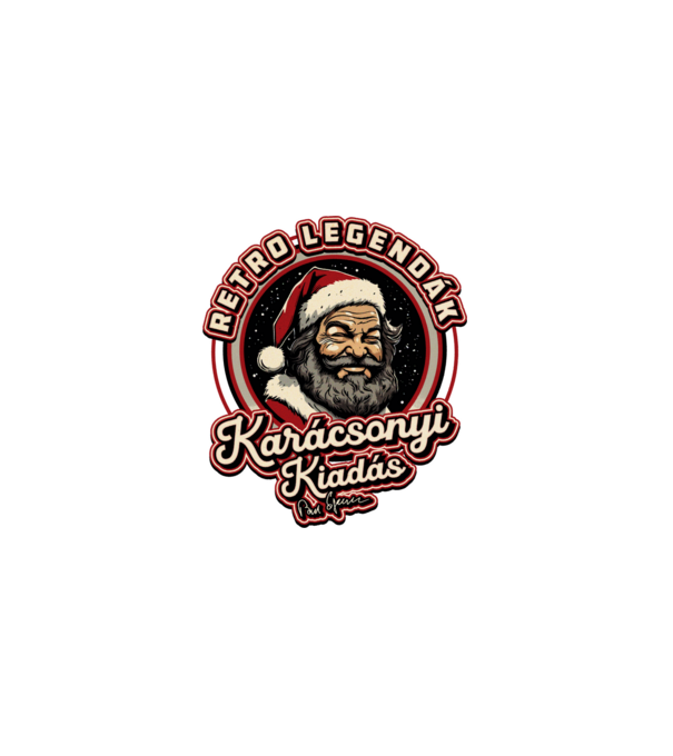 Retro Legenda Karácsony Bud Spencer textured minta szürke pólón