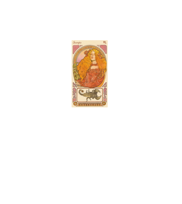 Tarot Horoszkóp SKORPIÓ minta fehér pólón