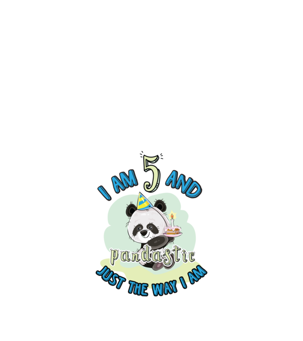 PANDASTIC 5 minta fehér pólón