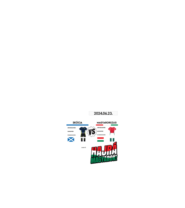 Futball EB 2024 SKÓT VS MAGYAR minta fehér pólón