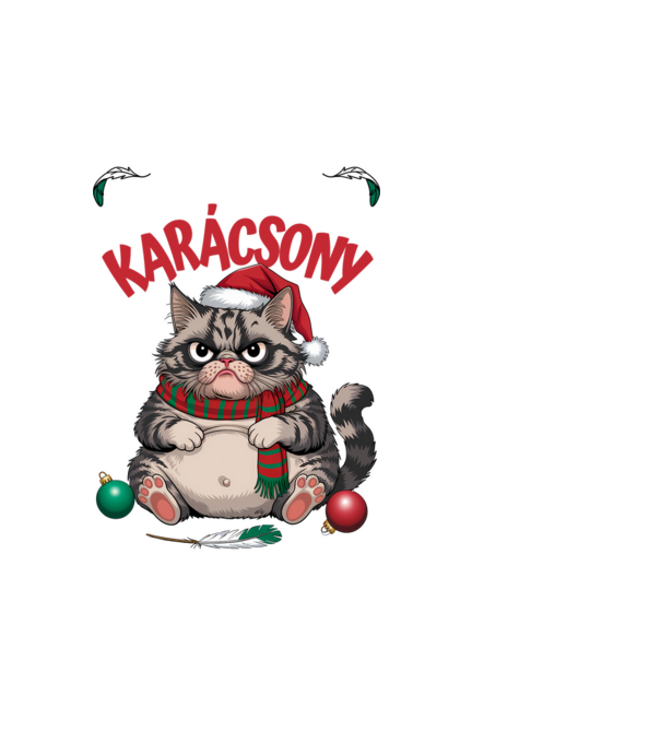 Kismadár csiripelte itt a KARÁCSONY, megettem... fekete alapra minta fehér pólón
