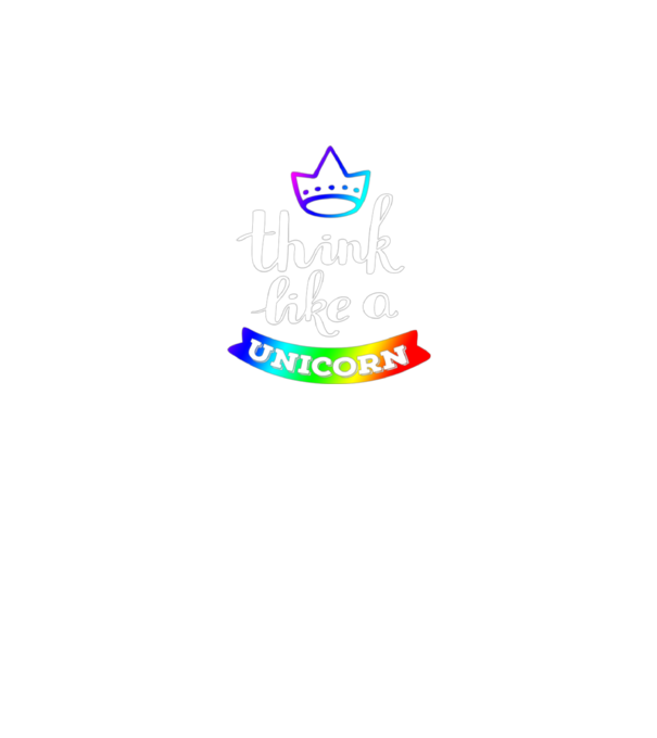 I think like a UNICORN minta fekete pólón