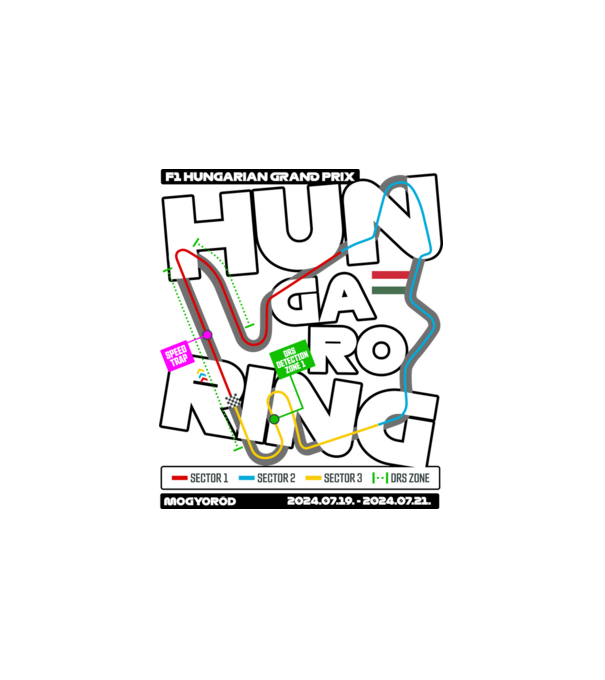 Hungaroring basic 24 minta fehér pólón
