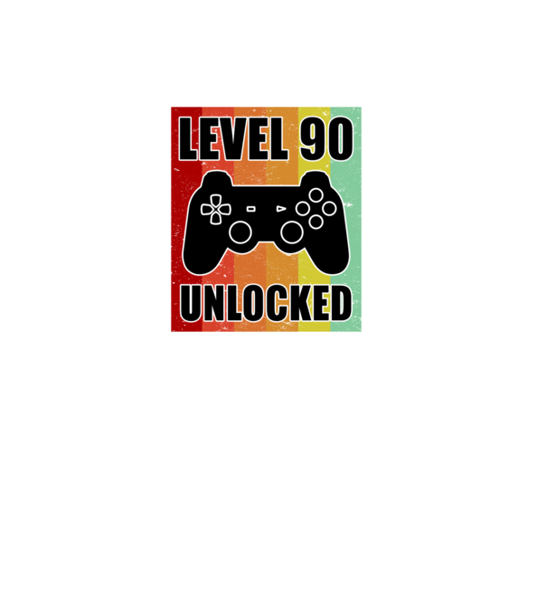 Level 90 unlocked retro gamer minta fekete pólón