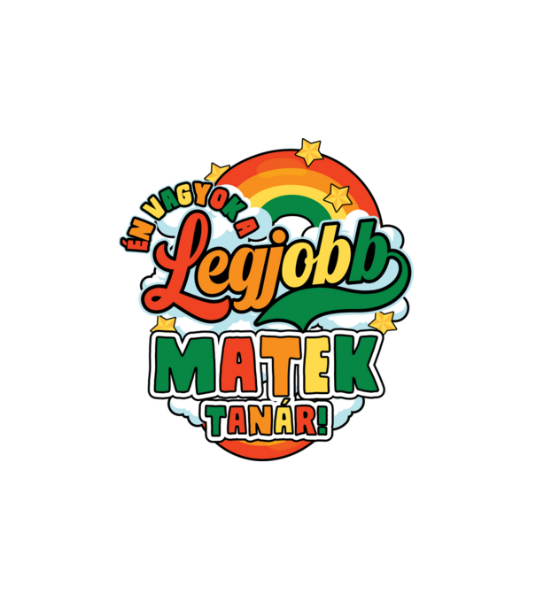 Legjobb matek tanár minta fehér pólón