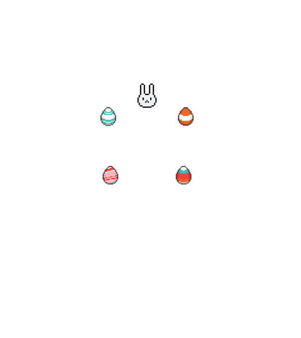 Virtuális húsvét minta fekete pólón