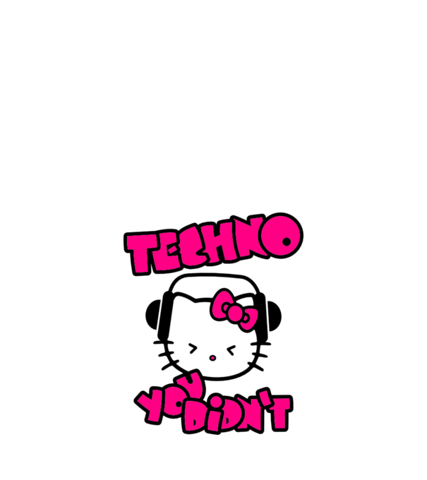 Hello Kitty - Techno You Didn't minta homokszín pólón