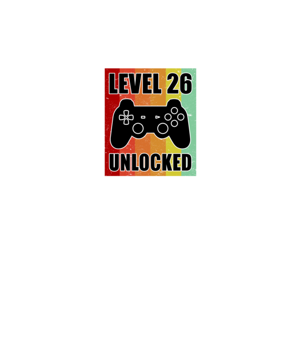 level 26 unlocked retro gamer minta fehér pólón