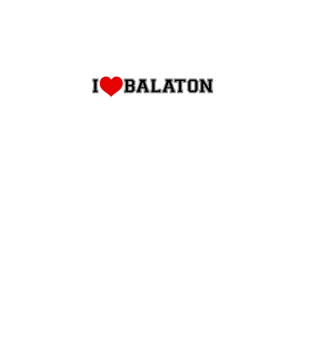 I heart balaton 2 szín minta fehér pólón