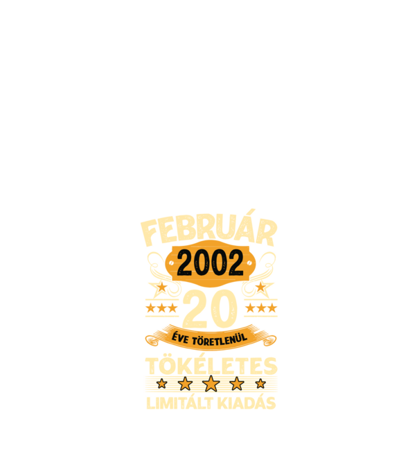 20 éve töretlenül tökéletes_február minta fekete pólón