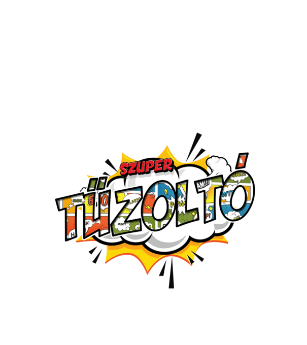 Szuper Tűzoltó minta fehér pólón