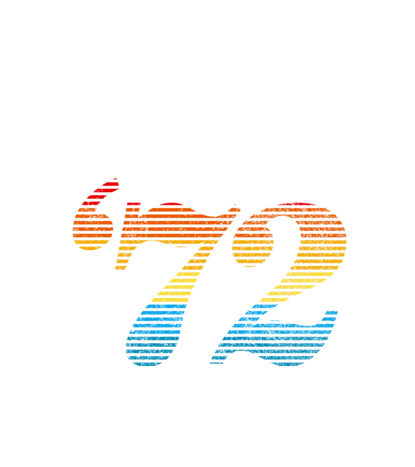 Retro születésnap 1972 minta fekete pólón