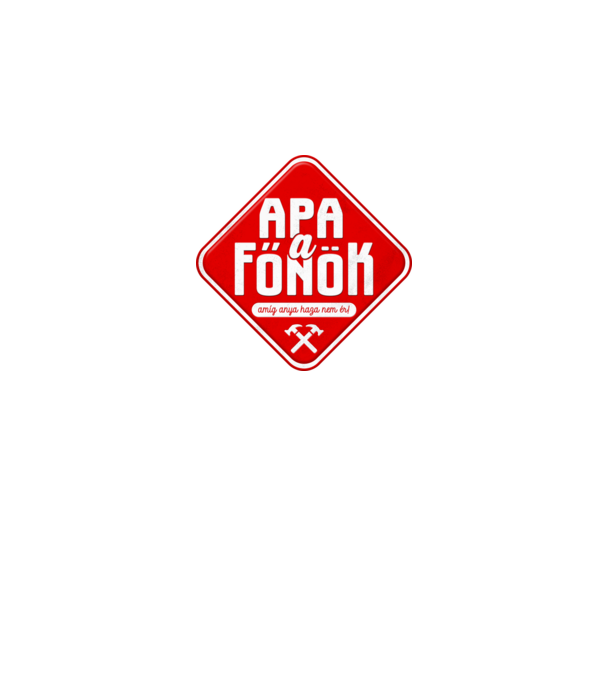 Apa a Főnök minta fekete pólón