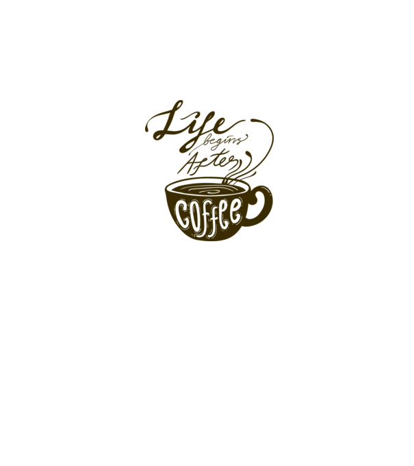 Life begins after coffee minta szürke pólón