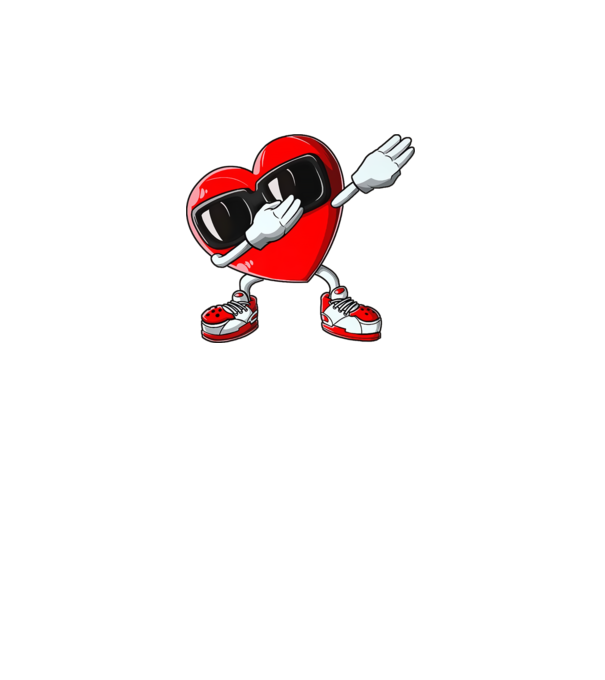 Dab szív minta fekete pólón
