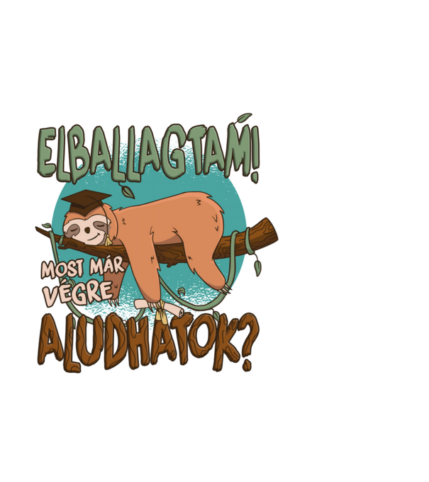 Lajhár elballagtam minta fekete pólón