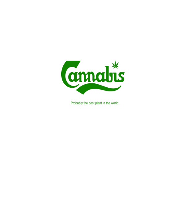 Cannabis minta fehér pólón