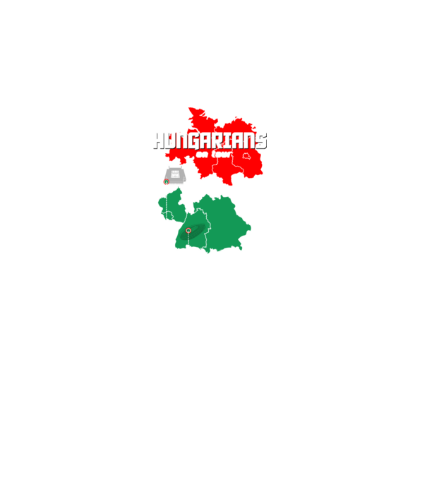 Futball EB 2024 HUNGARIANS ON TOUR fekete alapra minta fekete pólón