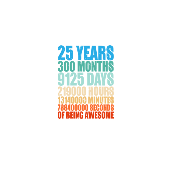 25 years of being awesome minta fekete pólón