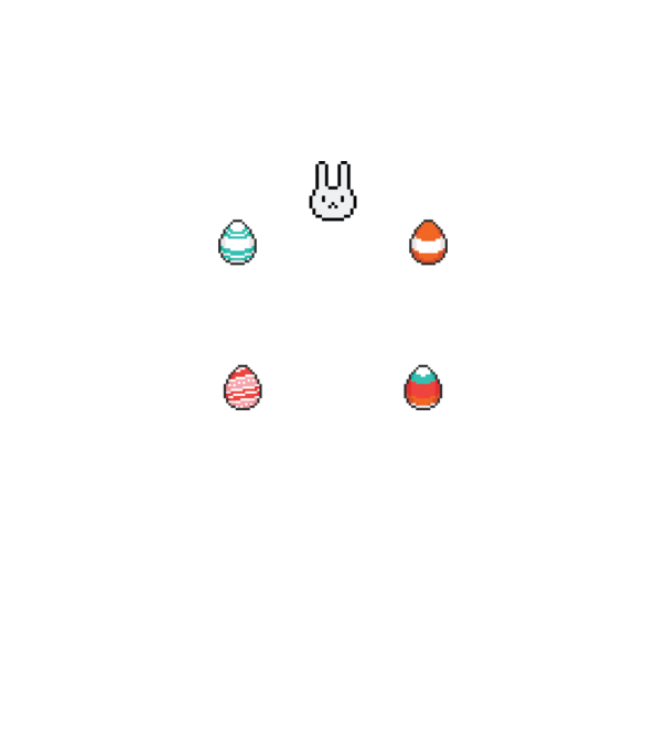 Virtuális húsvét minta fekete pólón