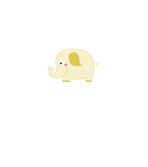 Cute elephant minta fehér pólón