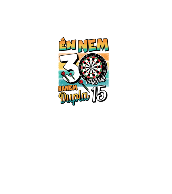 Darts Szülinap 30 éves minta fekete pólón