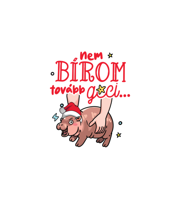 Nem bírom tovább gci Moo-Deng sötétre Karácsony minta fehér pólón