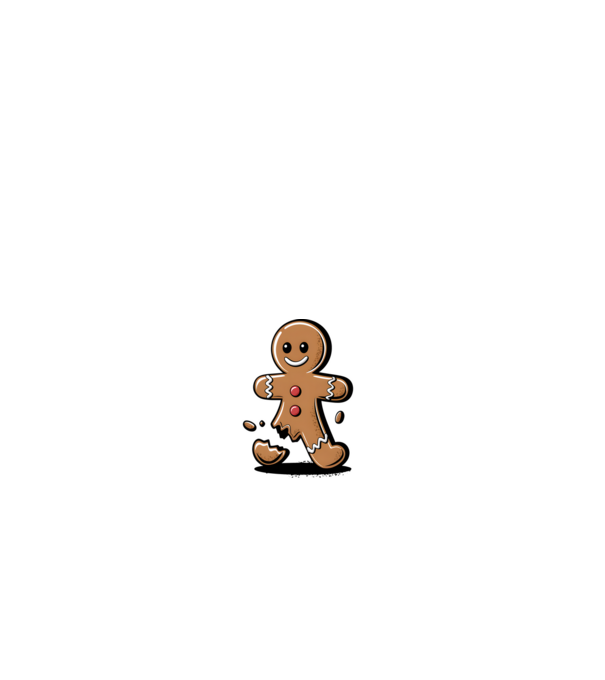 Érte én szétesem Mézeskalács fekete pólóra minta fehér pólón