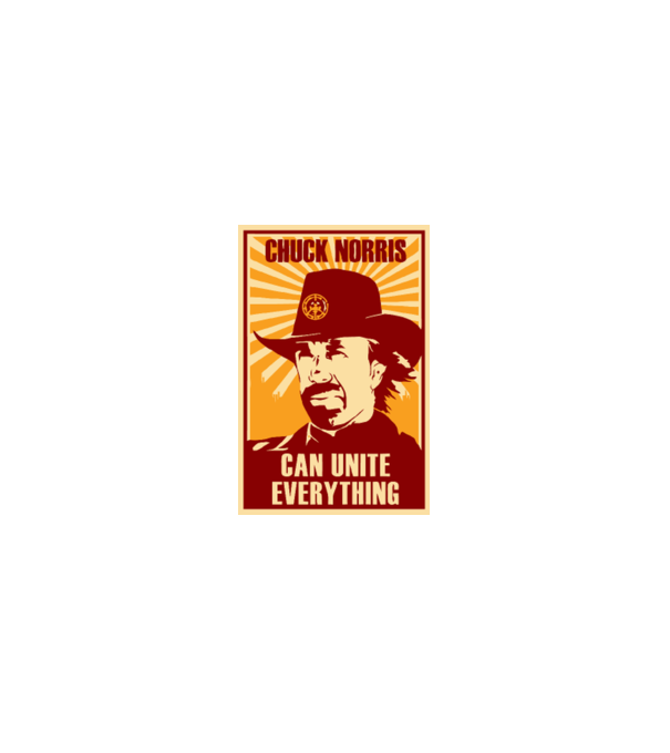 Chuck Norris - Can Unite Everything minta világoskék pólón