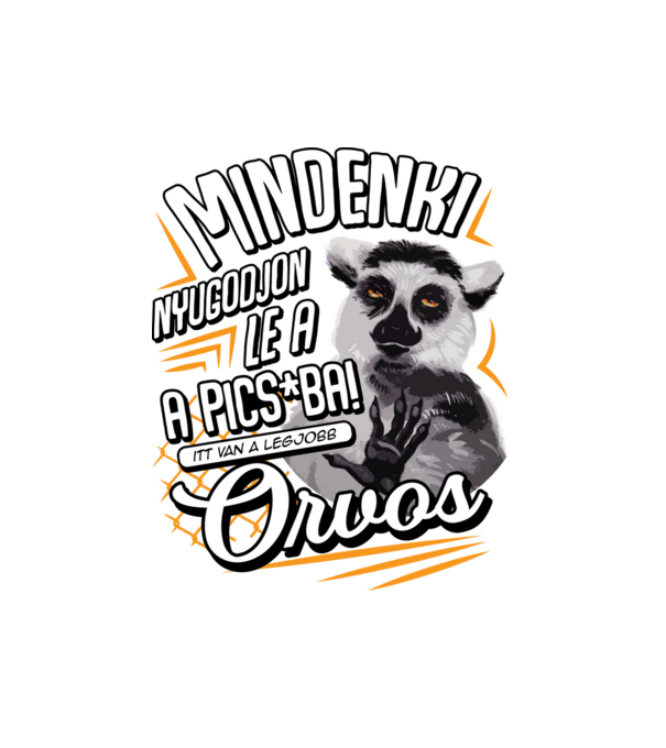 Itt van a legjobb Orvos minta fehér pólón