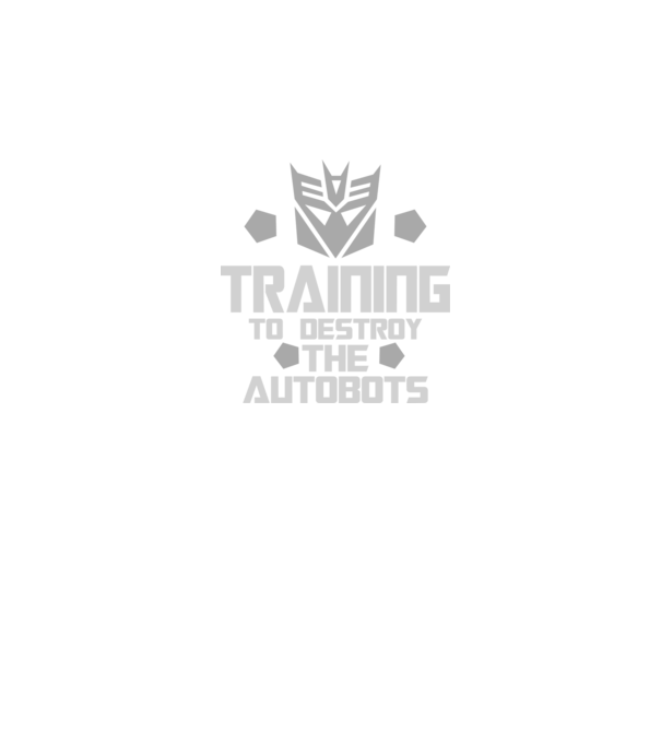 Training to destroy the autobots minta fekete pólón