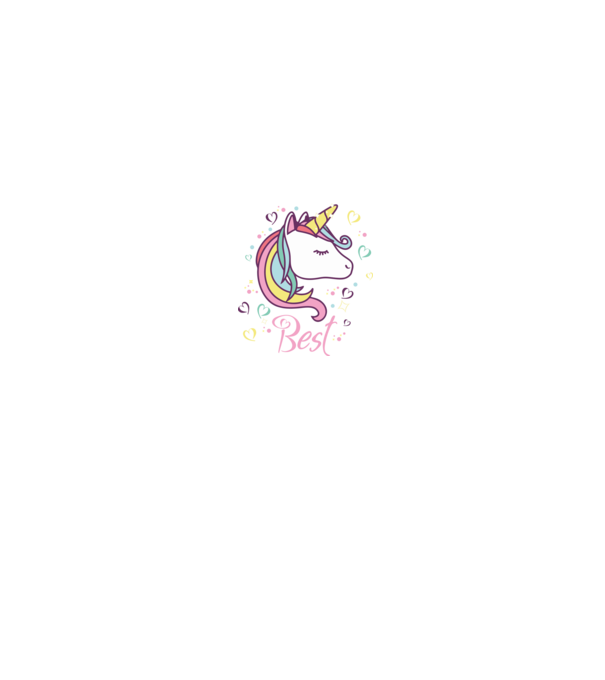 Unicorn Best minta fekete pólón