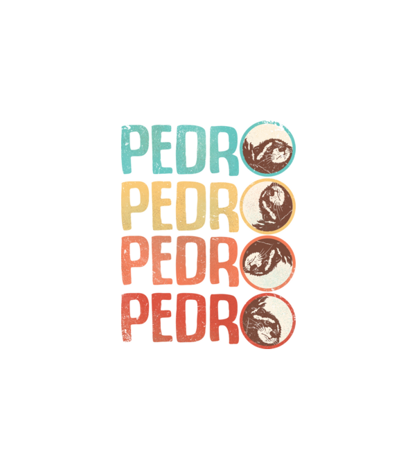 Pedro Pedro retro minta fehér pólón