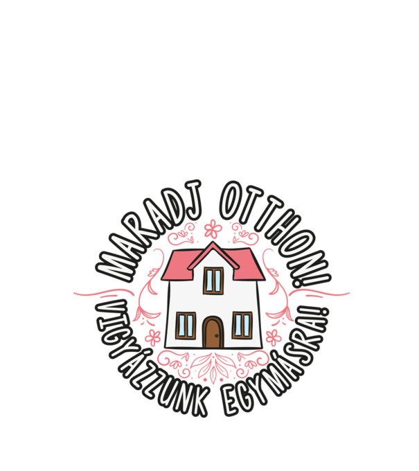 Maradj otthon minta fehér pólón