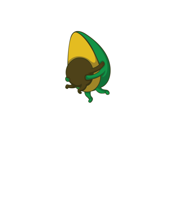 Avocado minta fehér pólón