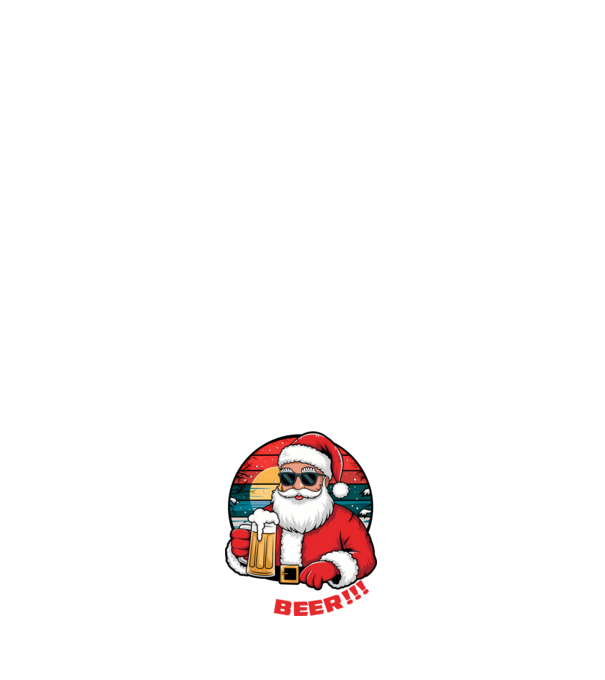 Ho ho hold my beer mikulás fekete póló minta sötétkék pólón