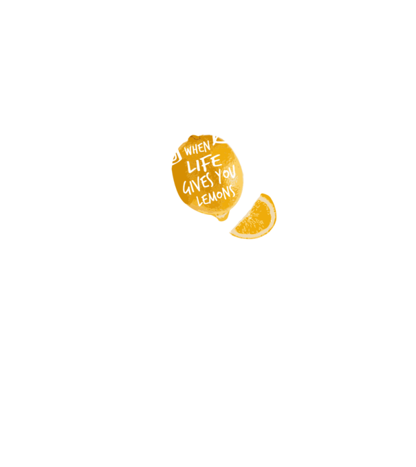When life gives you lemons... minta királykék pólón