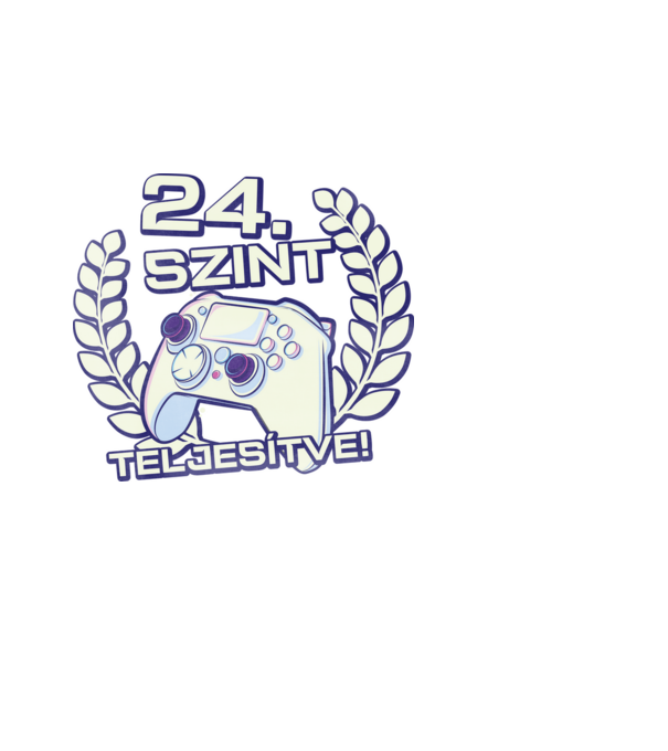 24. szint teljesítve minta fekete pólón
