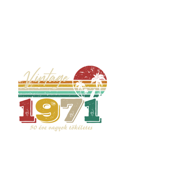 vintage 50 éve vagyok tökéletes minta fekete pólón