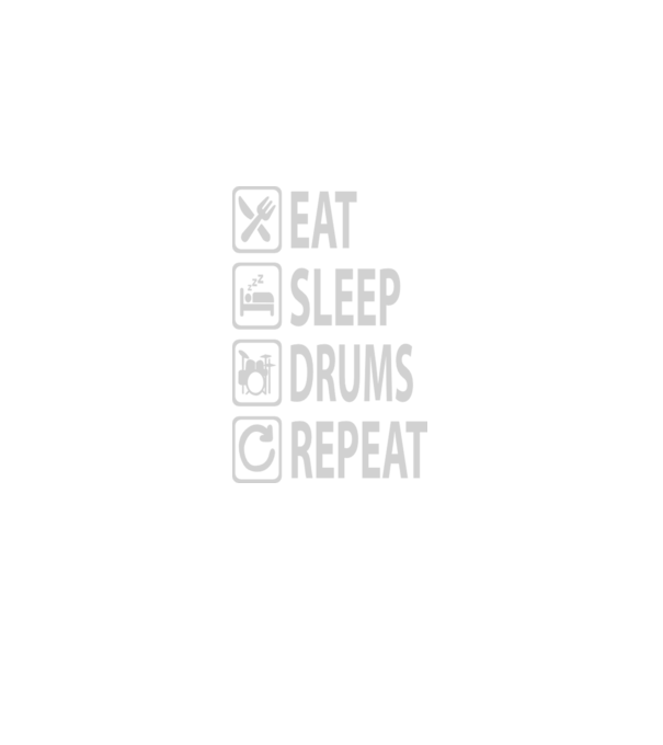 Eat Sleep Drum Repeat minta fekete pólón