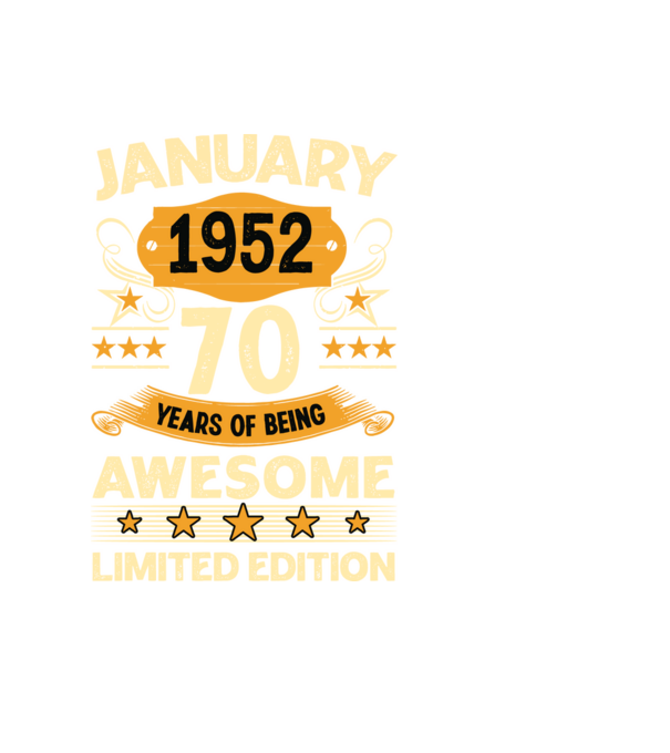 70 years of being limited edition_january minta fekete pólón