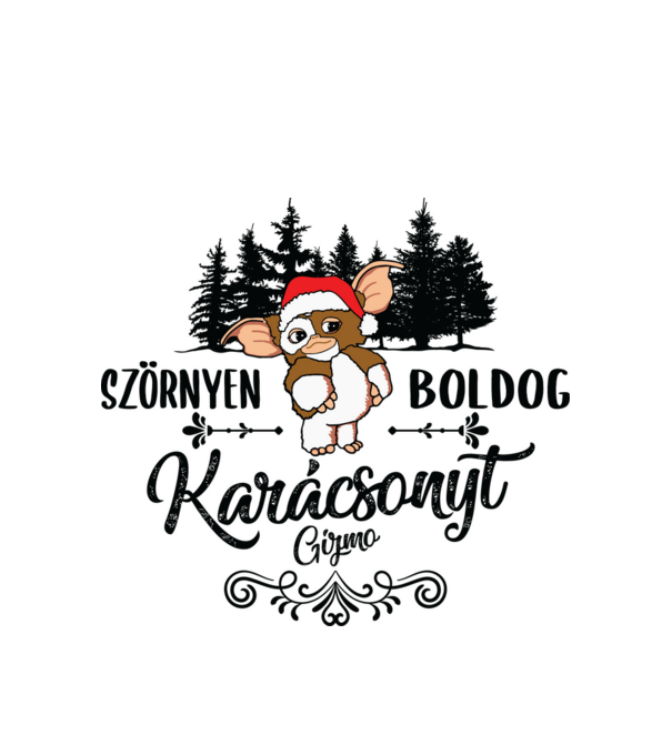 Gizmo Karácsony minta fehér pólón