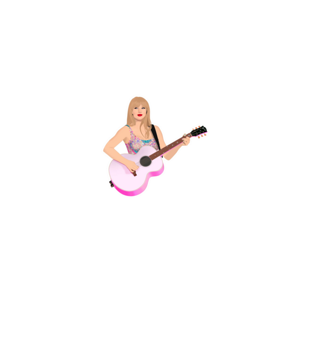 Taylor Swift pink minta királykék pólón