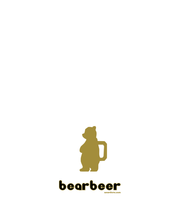 BearBeer minta fehér pólón