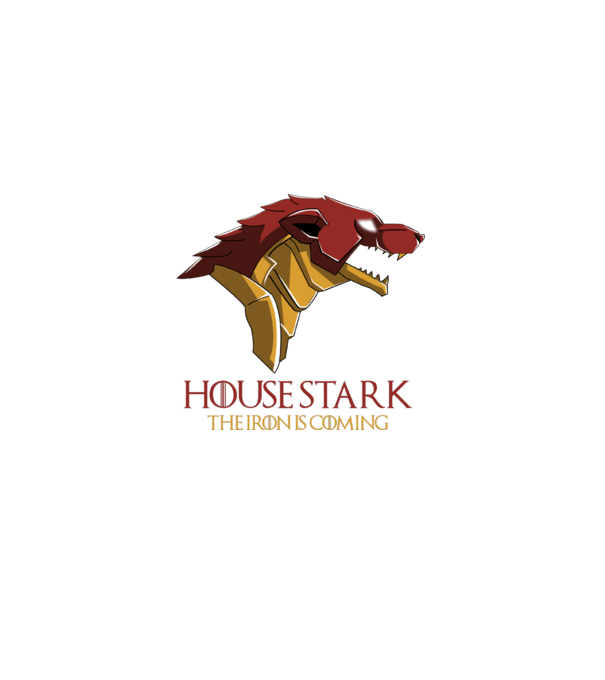 House Stark - Iron is Coming minta szürke pólón